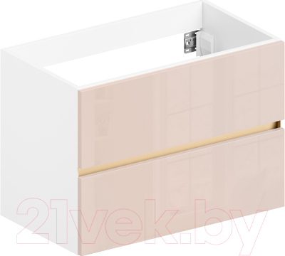 Тумба под умывальник ЗОВ Лира 120 / L120MW0MTGVG (тальк) - фото