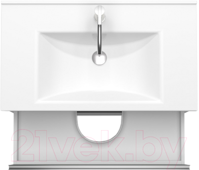 Тумба под умывальник ЗОВ Парма 60 / P60LWP0MHMC1A (белый/галифакс)