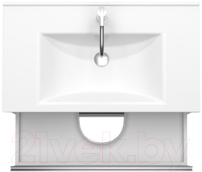 Тумба под умывальник ЗОВ Парма 100 / P100LWP0MHMC1A (белый/галифакс)