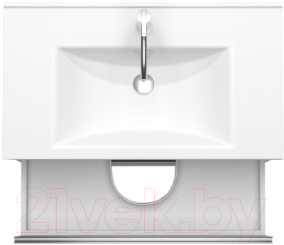 Тумба под умывальник ЗОВ Парма 60 / P60LС0MSMC1A (сталь/каштан)