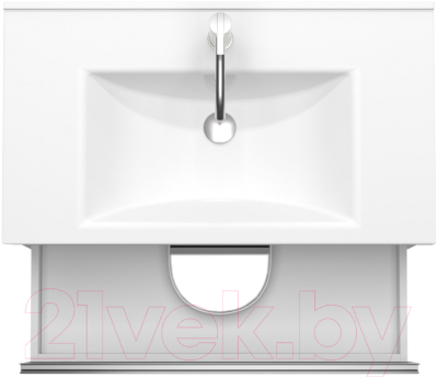 Тумба под умывальник ЗОВ Парма 80 / P80LC0MSMC1A (сталь/каштан)