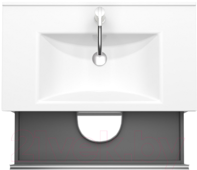 Тумба под умывальник ЗОВ Парма 70 / P70LHO0MBPMC1A (дуб/черный)