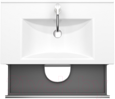 Тумба под умывальник ЗОВ Парма 80 / P80LHO0MBPMC1A (дуб/черный)