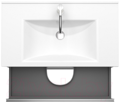 Тумба под умывальник ЗОВ Парма 90 / P90LHO0MBPMC1A (дуб/черный)