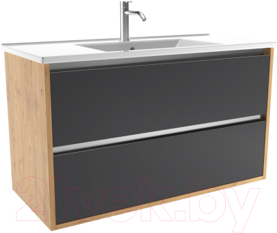 Тумба под умывальник ЗОВ Парма 100 / P100LHO0MBPMC1A - фото