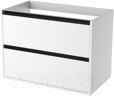 Тумба под умывальник ЗОВ Парма 80 / P80LWP0MWMC1B (белый матовый) - фото