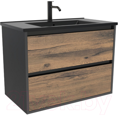 Тумба под умывальник ЗОВ Парма 70 / P70LAN0MAMC1B (антрацит/аттик) - фото
