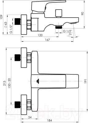 Смеситель Rubineta Modena-10/K (BK) / MD10K68