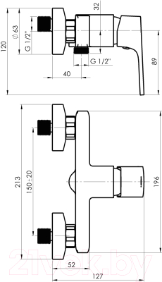 Смеситель Rubineta Modena-12/K (BK) / MD20K68