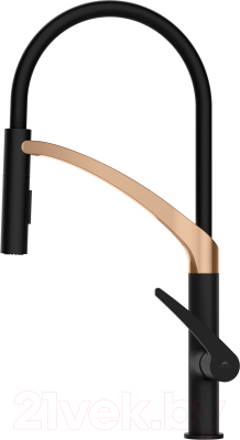 Смеситель Rubineta Ultima-50 (BK/RG) / UL500638 - фото