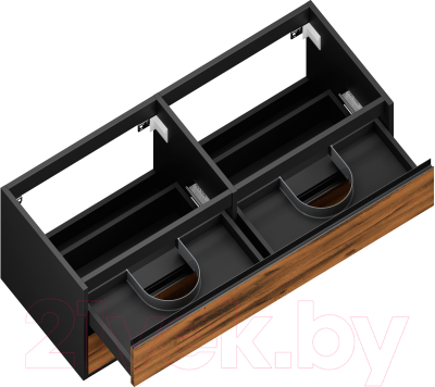 Тумба под умывальник ЗОВ Парма 120 / P120LAN0MAMC1B (антрацит/аттик)