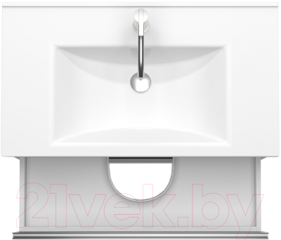 Тумба под умывальник ЗОВ Парма 90 / P90LWP0MWHMC1A (белый/белый галифакс)