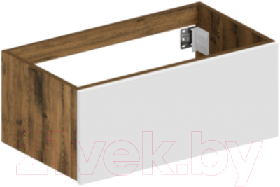 Тумба под умывальник ЗОВ Кито 100 / K100LA0MWM (аттик/белый матовый) - фото