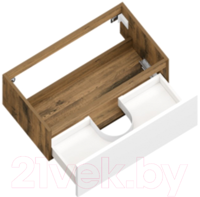 Тумба под умывальник ЗОВ Кито 100 / K100LA0MWM (аттик/белый матовый)