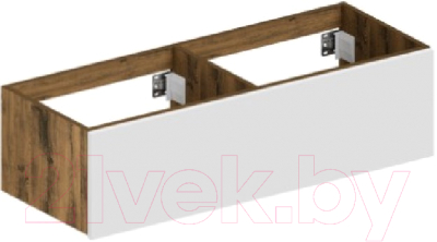Тумба под умывальник ЗОВ Кито 120 / K120LA0MWM (аттик/белый матовый) - фото