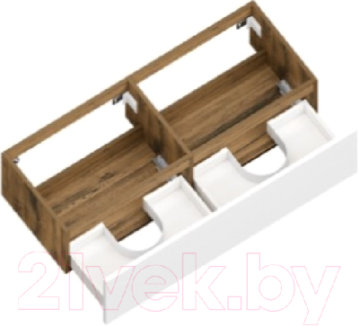 Тумба под умывальник ЗОВ Кито 120 / K120LA0MWM (аттик/белый матовый)