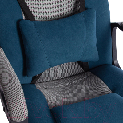 Кресло геймерское Tetchair Driver флок (ткань синий/серый 32/TW-12)