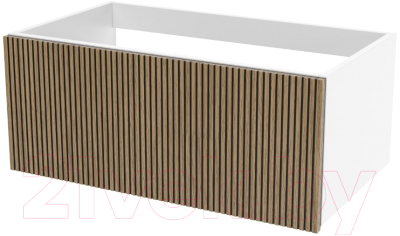 Тумба под умывальник ЗОВ Кито 80 / K80LW0MRM (белый/тростник) - фото