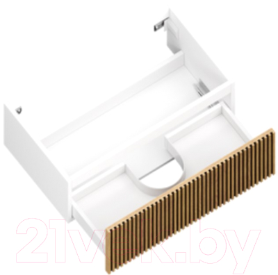 Тумба под умывальник ЗОВ Кито 90 / K90LW0MRM (белый/тростник)