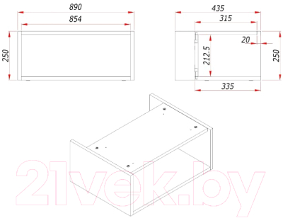 Тумба под умывальник ЗОВ Кито-2 90 / 2K90LA0MWM (аттик/белый матовый)