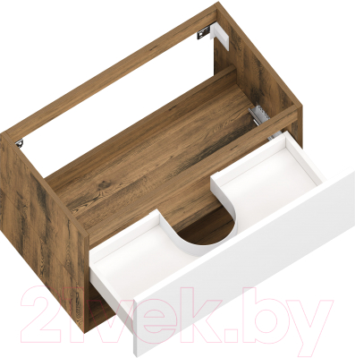 Тумба под умывальник ЗОВ Кито-2 100 / 2K100LA0MWM (аттик/белый матовый)