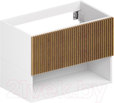 Тумба под умывальник ЗОВ Кито-2 90 / 2K90LW0MRM (белый/тростник) - фото