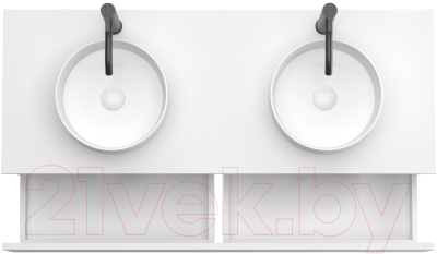 Тумба под умывальник ЗОВ Кито 120 / K120LA0MWMC (аттик/белый матовый)