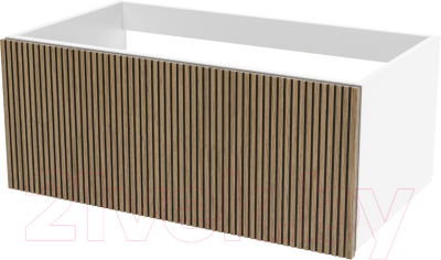 Тумба под умывальник ЗОВ Кито 70 / K70LW0MRMC (белый/тростник) - фото