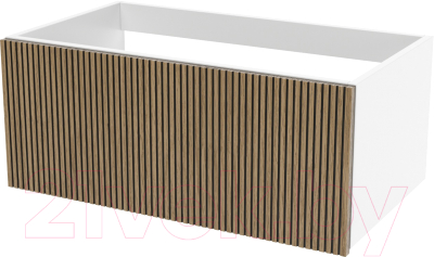 Тумба под умывальник ЗОВ Кито 90 / K90LW0MRMC (белый/тростник) - фото