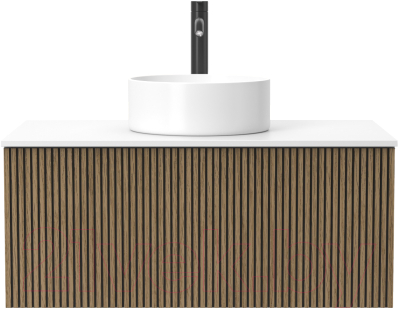 Тумба под умывальник ЗОВ Кито 90 / K90LW0MRMC (белый/тростник)