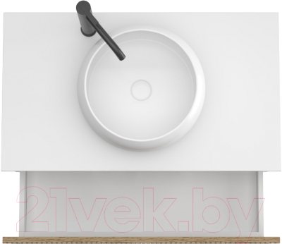 Тумба под умывальник ЗОВ Кито 90 / K90LW0MRMC (белый/тростник)