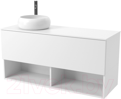 Тумба под умывальник ЗОВ Кито-2 120 / 2K120LW0MWMC (белый матовый)