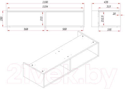 Тумба под умывальник ЗОВ Кито-2 120 / 2K120LW0MWMC (белый матовый)