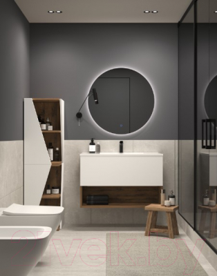 Тумба под умывальник ЗОВ Кито-2 60 / 2K60LA0MWMC (аттик/белый матовый)