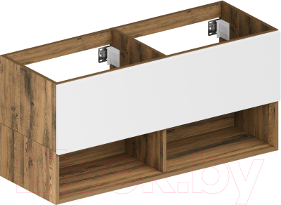 Тумба под умывальник ЗОВ Кито-2 120 / 2K120LA0MWMC (аттик/белый матовый) - фото