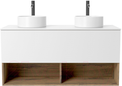 Тумба под умывальник ЗОВ Кито-2 120 / 2K120LA0MWMC (аттик/белый матовый)