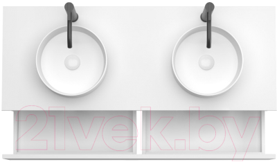 Тумба под умывальник ЗОВ Кито-2 120 / 2K120LA0MWMC (аттик/белый матовый)