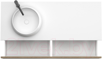 Тумба под умывальник ЗОВ Кито-2 120 / 2K120LW0MRMC (белый/тростник)