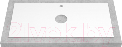 Тумба под умывальник ЗОВ Дион 60 / D60LHO0M9003MKV5-KP13W (белый матовый/дуб)