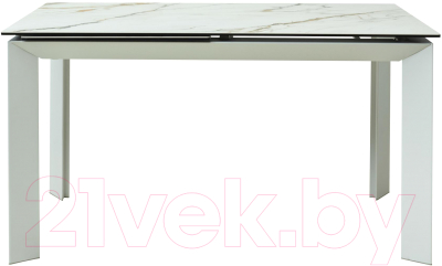 Обеденный стол M-City Cremona 160 KL-188 / DECDF501TKL188WHT160 (контрастный мрамор/белый)
