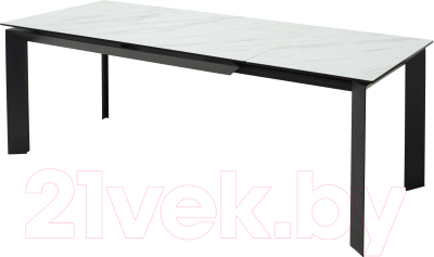 Обеденный стол M-City Cremona 160 KL-99 / DECDF501TKL99BLK160 (белый мрамор матовый/черный)