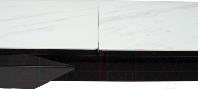 Обеденный стол M-City Cremona 160 KL-99 / DECDF501TKL99BLK160 (белый мрамор матовый/черный)