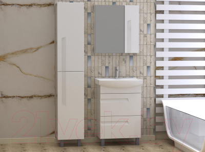 Шкаф с зеркалом для ванной АВН Ливорно 60 / 33.15