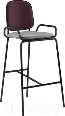 Стул барный Latitude Ror 2 Frame / RORBCH2FRBKVLRDPRPLWGR (черный/пурпурный/серый) - фото