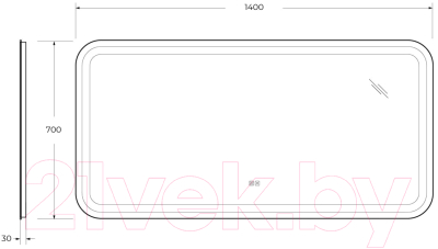 Зеркало Cezares CZR-SPC-STYLUS-1400-700-TCH-WARM