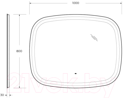 Зеркало Cezares CZR-SPC-MOLVENO-1000-800-MOV