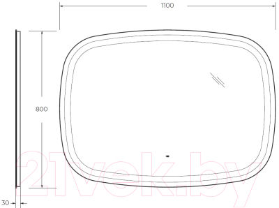 Зеркало Cezares CZR-SPC-MOLVENO-1100-800-MOV