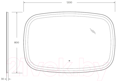Зеркало Cezares CZR-SPC-MOLVENO-1200-800-MOV
