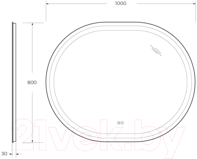Зеркало Cezares CZR-SPC-GIUBILEO-1000-800-TCH-WARM