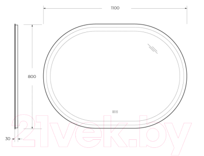 Зеркало Cezares CZR-SPC-GIUBILEO-1100-800-TCH-WARM
